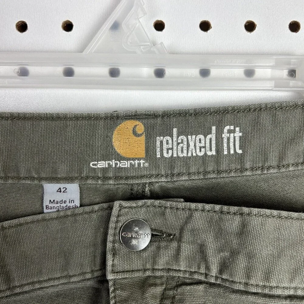 Carhartt Rugged Flex Relaxed Fit Canvas Work Shorts 42 Green Work Wear 102514217